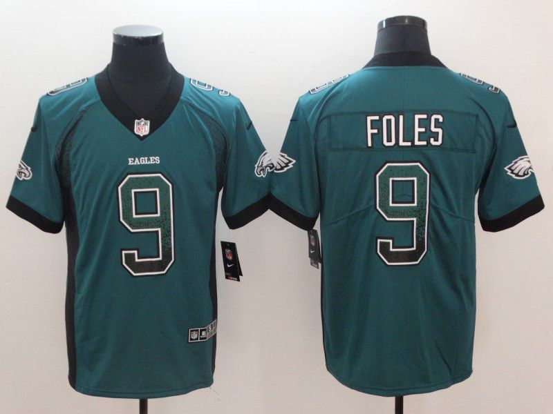 Men Philadelphia Eagles #9 Foles Green Drift Fashion Color Rush Limited NFL Jerseys->calgary flames->NHL Jersey